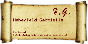 Haberfeld Gabriella névjegykártya